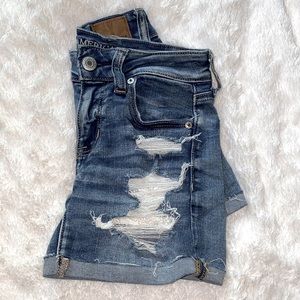 American Eagle Ripped Jean Shorts, sz 00